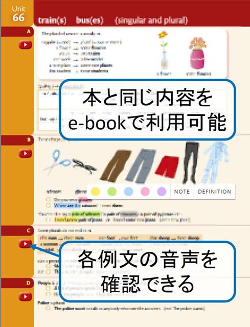Essential Grammar in Use with Answers and Interactive eBookの中身を解説する写真。2枚目。